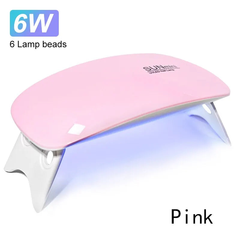 6W Mini Nail Dryer Machine Portable UV Lamp With USB Cable