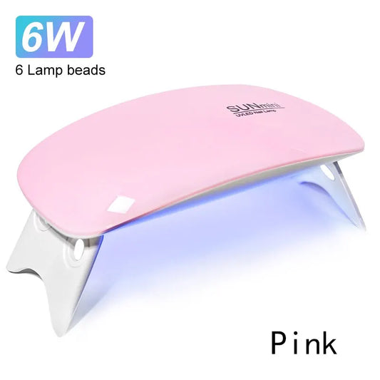 6W Mini Nail Dryer Machine Portable UV Lamp With USB Cable