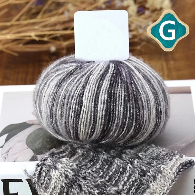50g/Ball Combed Cotton Gradient Yarn for Soft DIY Knitting