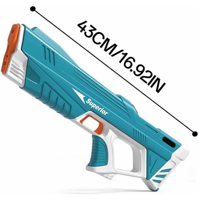 Full Automatic Electric Water Gun 43cm Portable Summer Toy for Kids and Adults Outdoor Water Battles