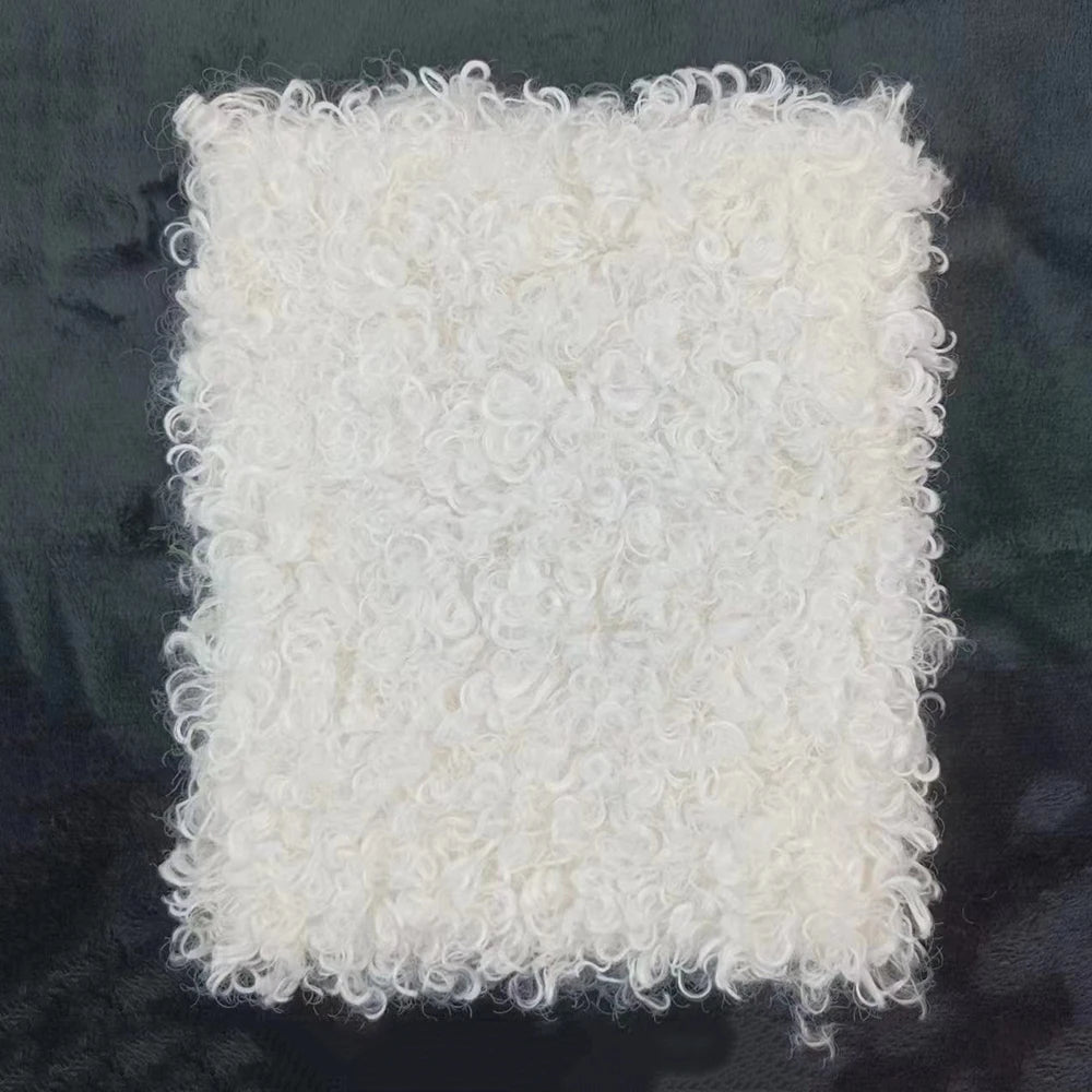 Teddy Fur Plush Fabric Polyester Soft Velvet for DIY Doll Hair Non Elastic Solid Color by Meter