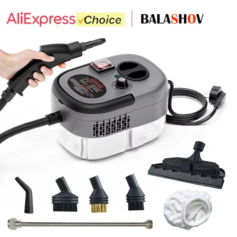 2500W High Temperature Handheld Steam Cleaner for Air Conditioners Kitchen Hoods Cars Floors and More