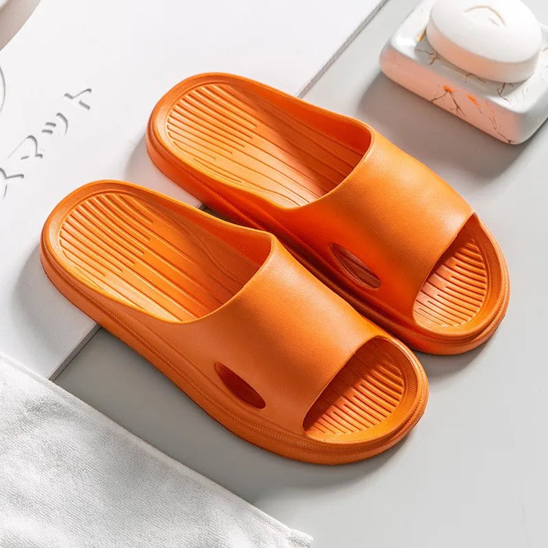 New Fashion Women Slippers Summer Flat Lightweight EVA Home Bathroom Slippers Comfort Massage Couples Indoor Slides Shower Shoes