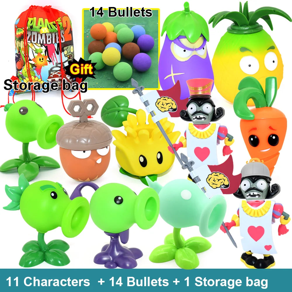 Plants vs Zombies 2 Full Set Toys Pea Shooter and Friends Role Play Action Figures for Kids