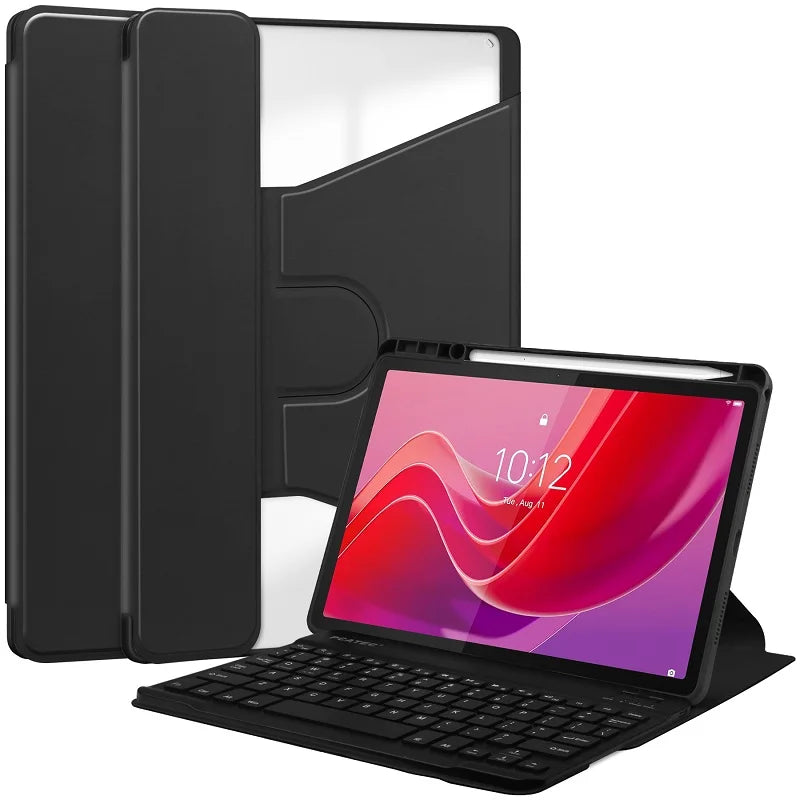 Smart Cover Case with Wireless Keyboard and Pencil Holder for Lenovo Tab M11 TB-330FU TB-331FC 11 Inch 2024 Model