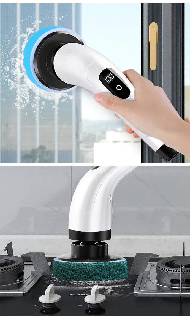Cordless Electric Spin Scrubber for Home Cleaning Multipurpose Brush for Kitchen Bathroom and Toilet