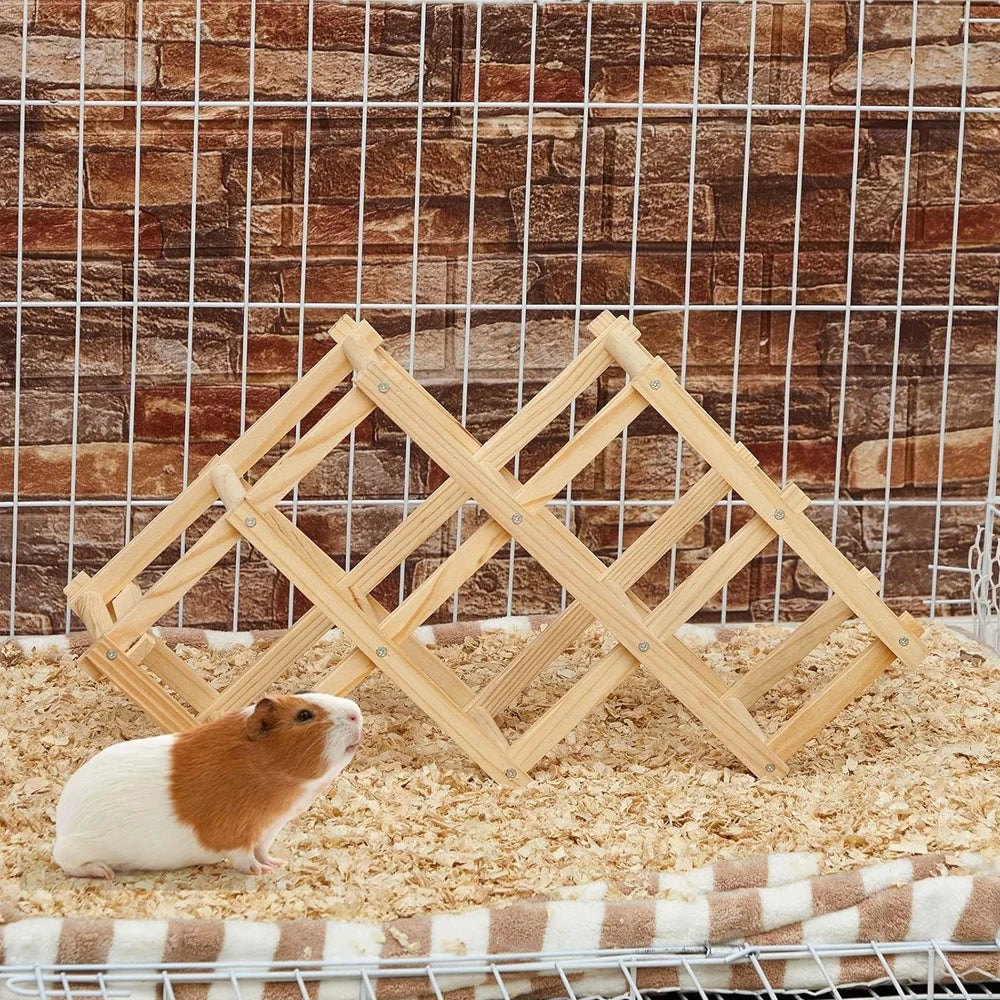 1pc Wooden Climbing Toys Natural Pet Cage Accessories Climbing Ladder Hanging Rodent Toy for Pet Hamster in Cage Playing Chewing