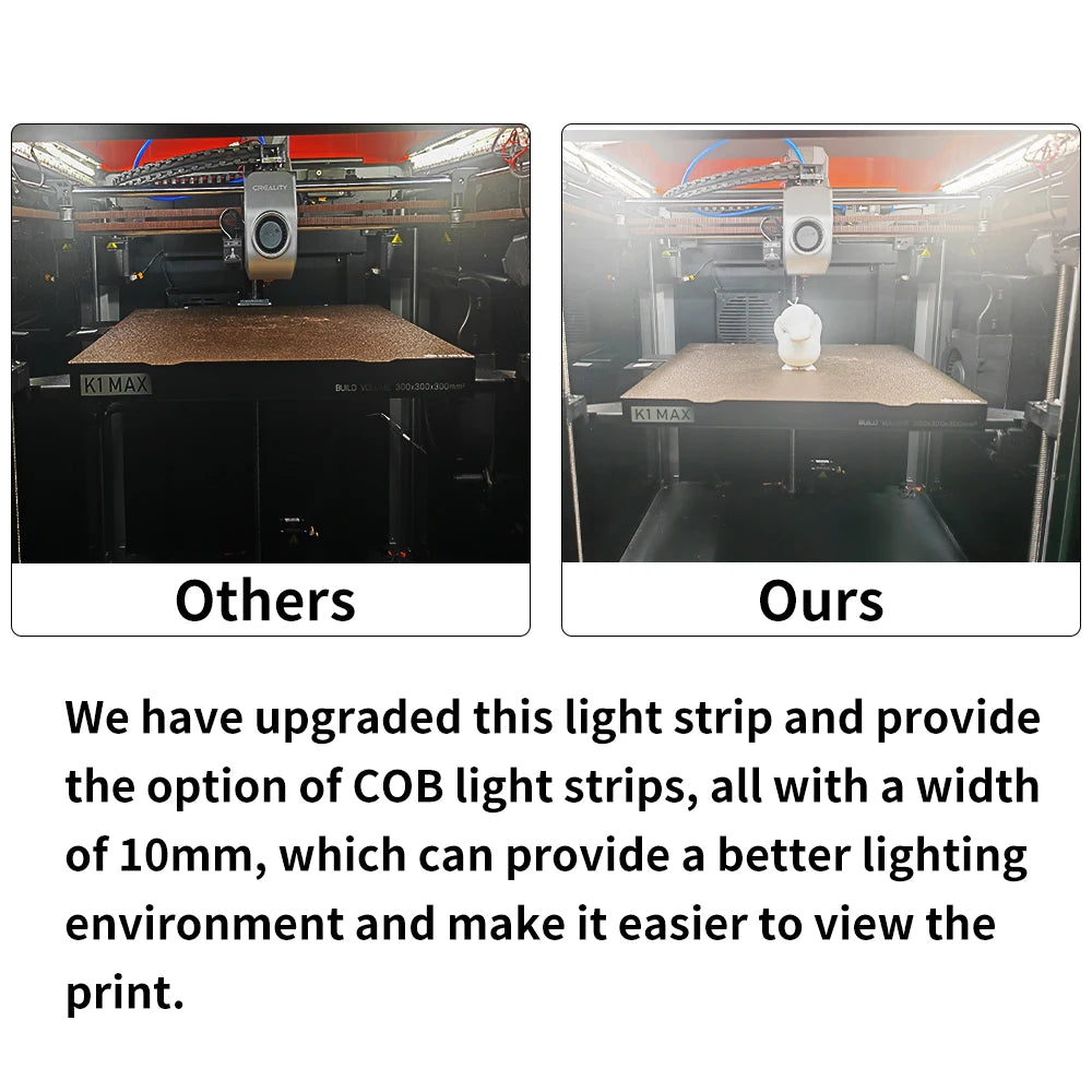 For Creality K1 K1max Upgraded LED Light Strip 24V Bright Lamp