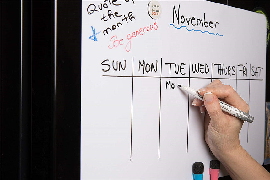 A3 A4 Magnetic Reusable Dry Erase Whiteboard Calendar Weekly Planner Fridge Sticker Message Board
