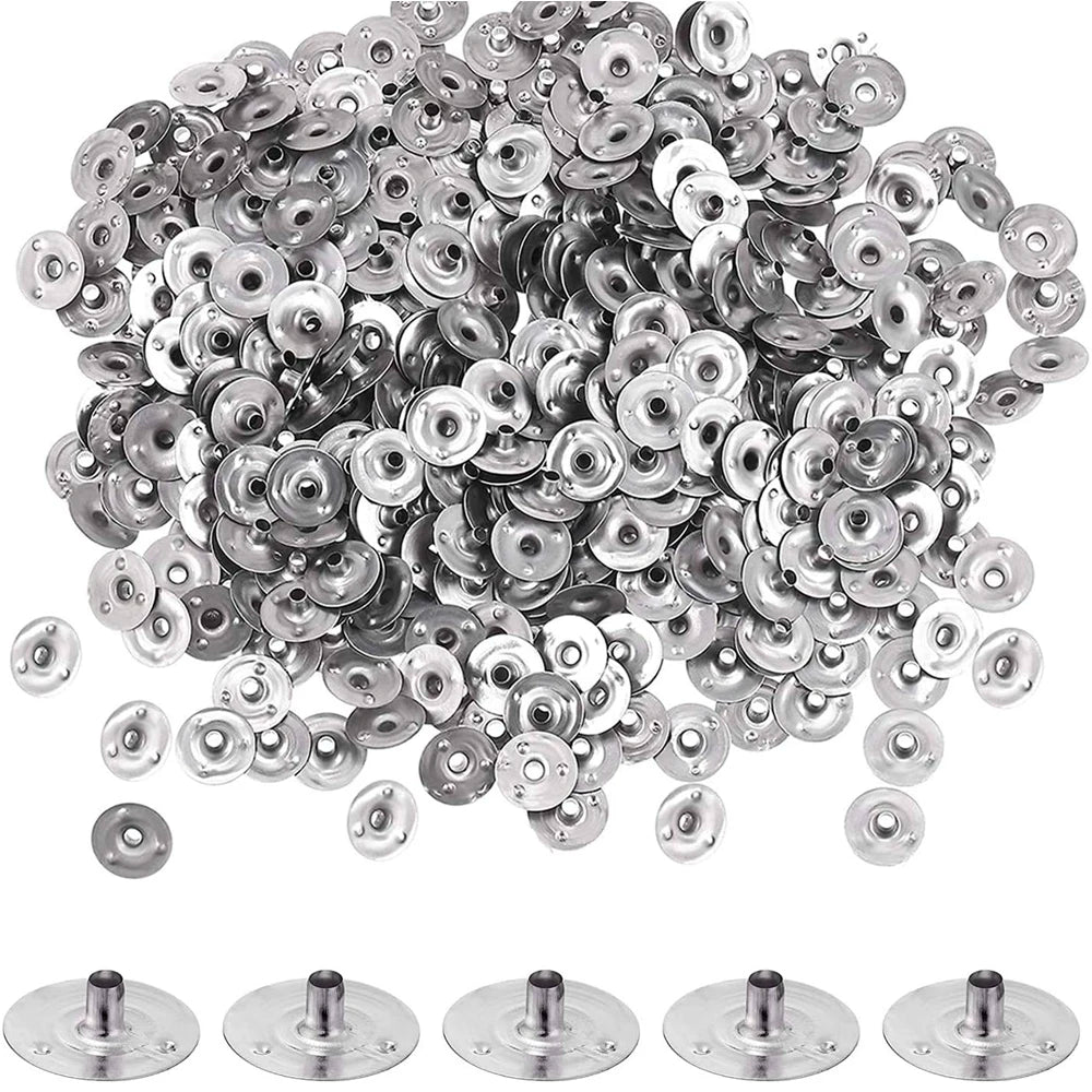100PCS Candle Wick Tabs Metal Base for DIY Candle Making