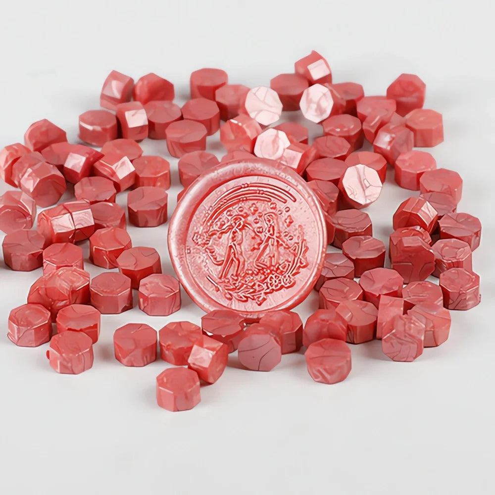 100Pcs Color Sealing Multicolor Wax Seal Beads for DIY Wedding Invitations and Gift Wrapping
