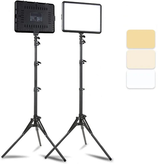8/12 Inch LED Photography Video Light Panel Kit With Tripod