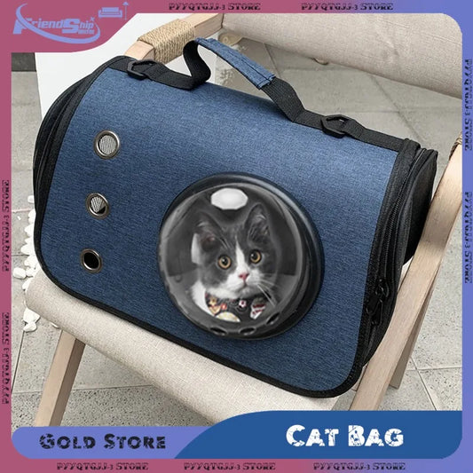 Cat Bags Large Capacity Space Pet Bag Portable Foldable Crossbody Bag Lightweight Outdoor Handbag Pet Supplies Cat Dog Supplies