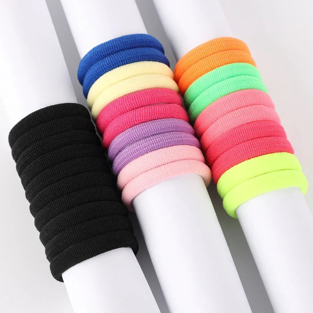 50/200pcs Thicken Girls Hair Band Hairbands Hair Accessories For Woman Kids Ponytail Holder Elastic Scrunchies Rubber Bands