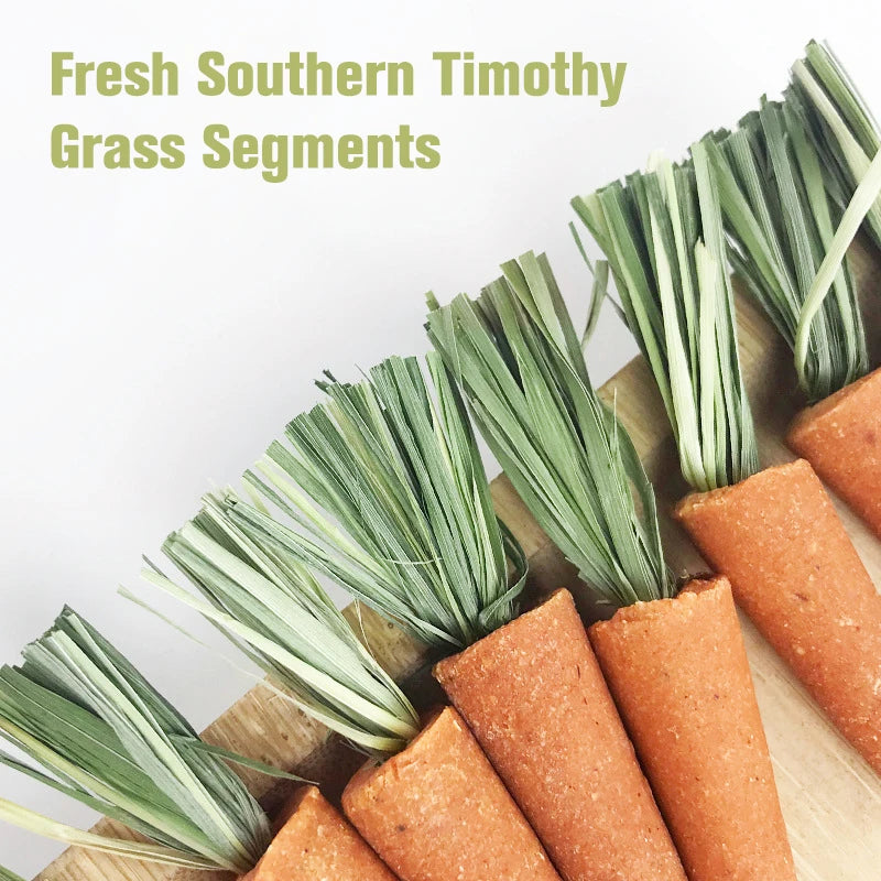 3PCS Small Animal Chew Carrots Hamster Carrot Teething Supplies Toy Natural Nutritious Carrot Nutritious Molar Toys