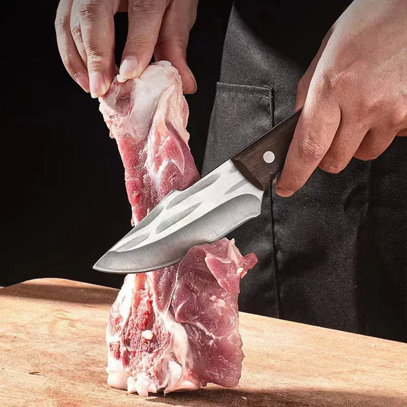 Stainless Steel Boning Knives Handmade Forged Knife Fruit Slicing Knife Meat Cleaver Kitchen Knife Fish Knife Cooking Knife