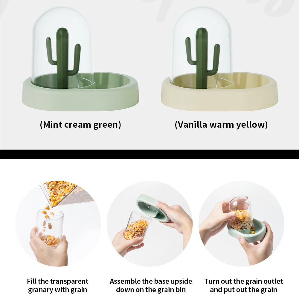 Automatic Feeder for Guinea Pig, Food Dispenser, Food Bowl, Pet Rabbit, Hedgehog,Squirrel Feeding Utensils,Small Pet Accessories