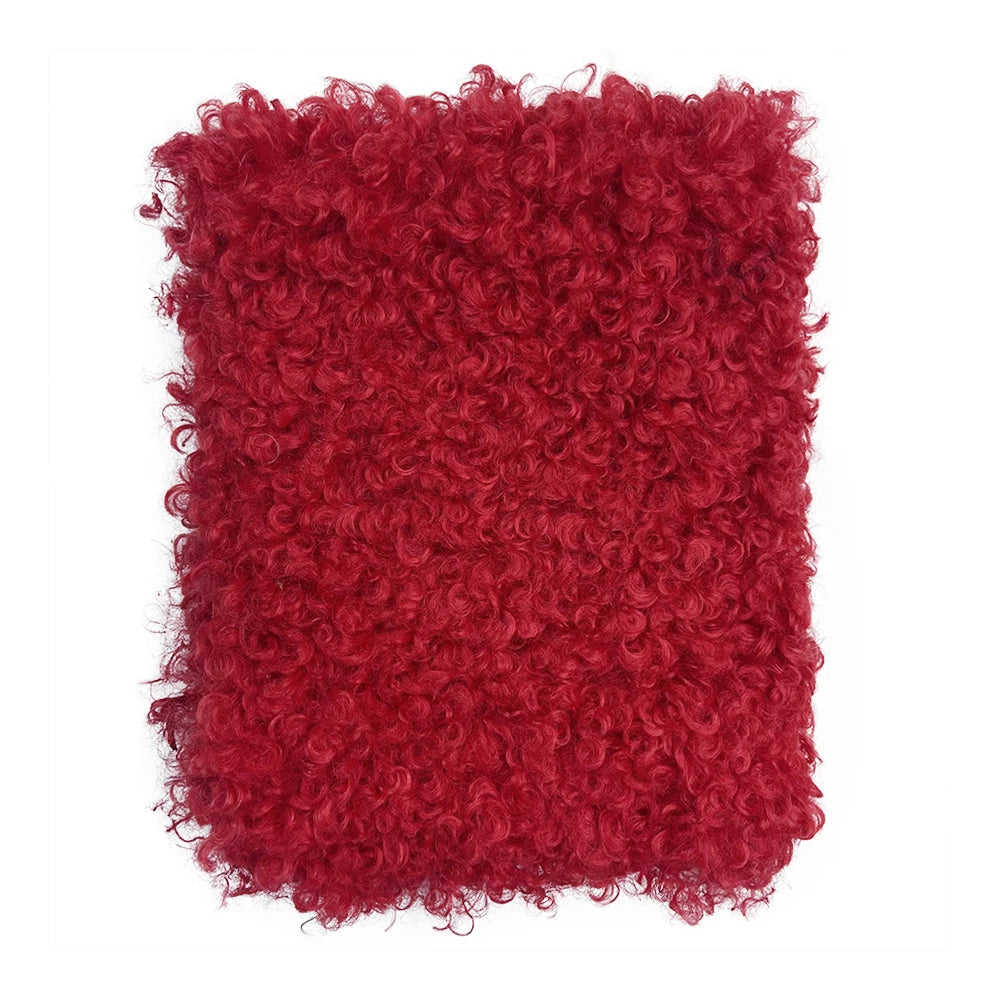 Teddy Fur Plush Fabric Polyester Soft Velvet for DIY Doll Hair Non Elastic Solid Color by Meter