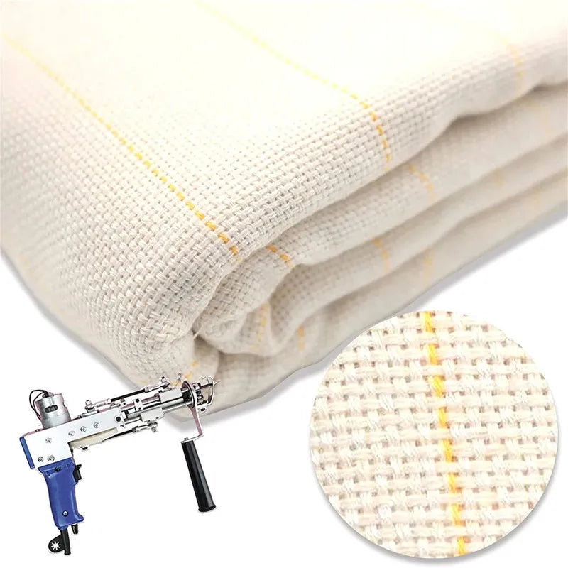 Monk Cloth Tufting Fabric with Marked Lines for DIY Garment and Carpet Making High-Quality 100 Percent Cotton Needlework Tool