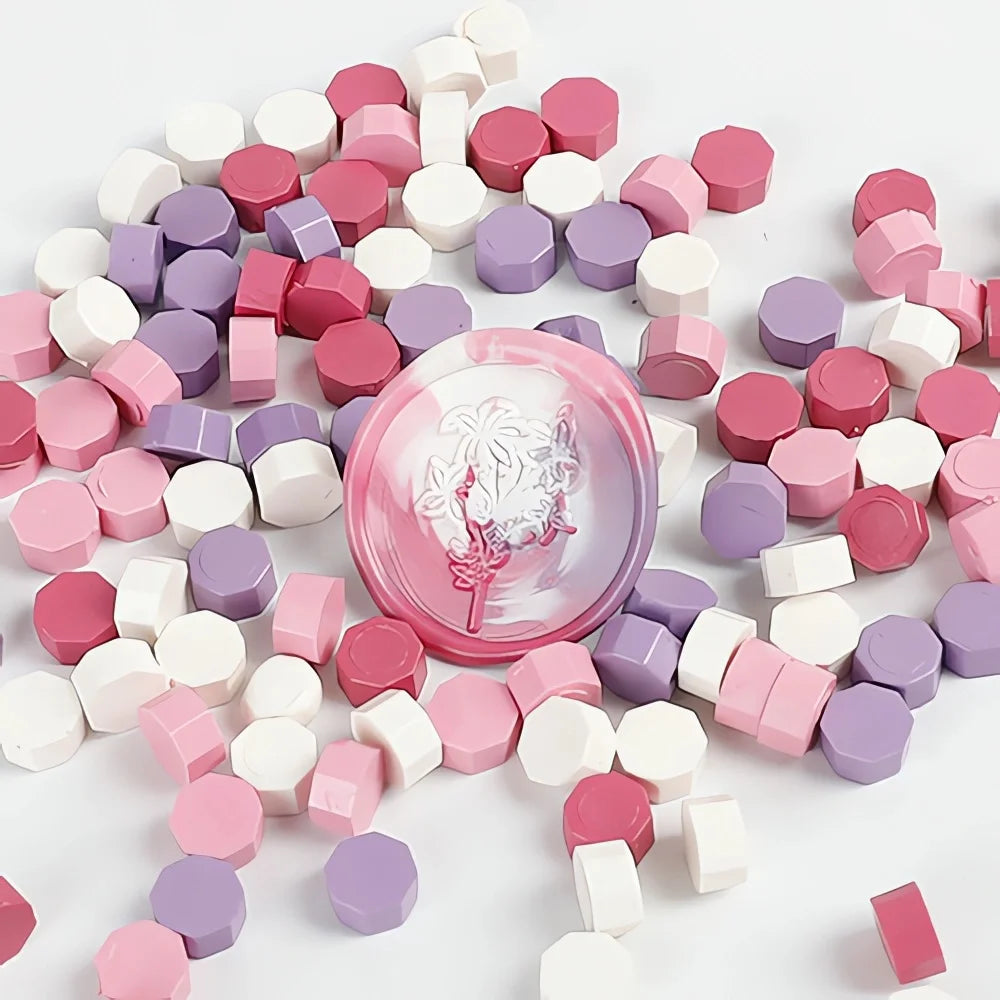100Pcs Color Sealing Multicolor Wax Seal Beads for DIY Wedding Invitations and Gift Wrapping