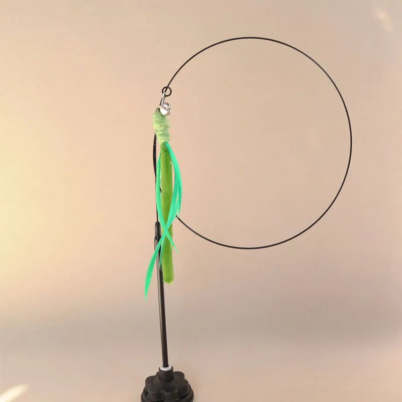 Cat Wand Replacement Accessories Dog Tail Grass Cat Teasing Stick Replacement Feathers Toy Bite Resistant Kittens Exercise Toys