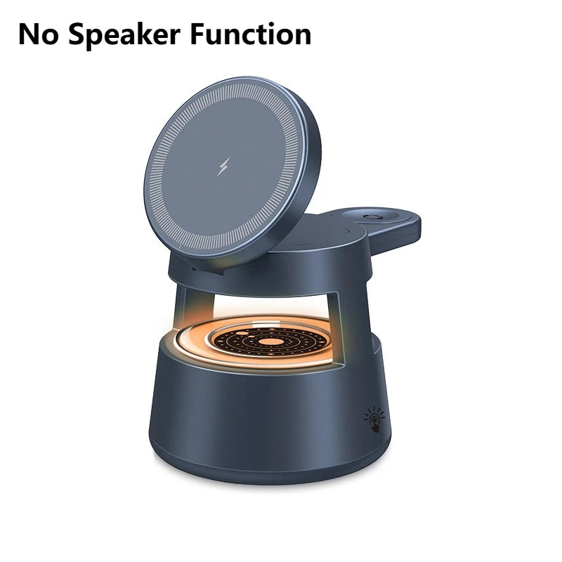 5 in 1 Wireless Charger & Bluetooth Speaker & Night Light For Magsafe iPhone 17 16 15 14 13 12 Pro Max iWatch 11~2 AirPods Pro3