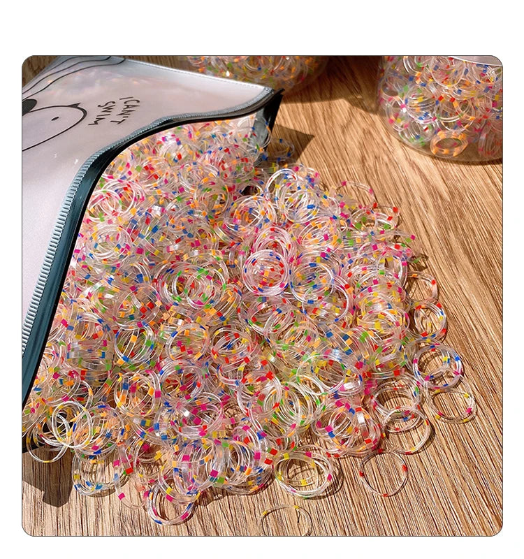 Girls Disposable Rubber Band Does Not Hurt Hair Small Children's Scrunchies Head Rope Cute Baby Color Headdress