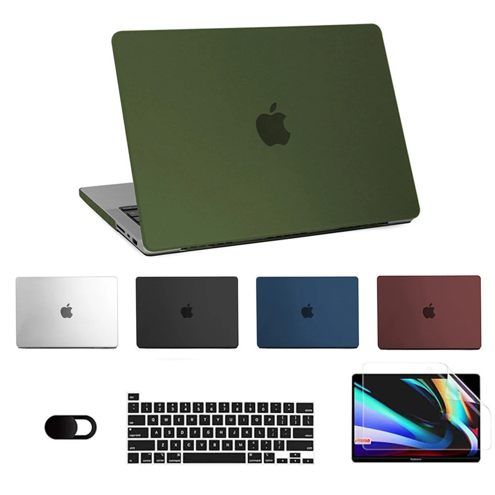 Ultra Thin Hard Shell Laptop Case for MacBook Air 13 and MacBook Pro 14 with M1 M2 M3 M4 Chips Stylish Protection Cover for 2024 Models