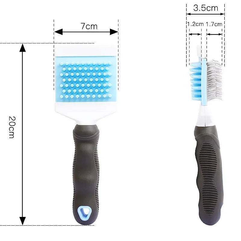 Dog Comb Pet Hair Remover Double Sided Dogs Brush Pulling Hair Cleaning Dog Grooming Dogs Comb Massage Cat Brush Pet Supplies