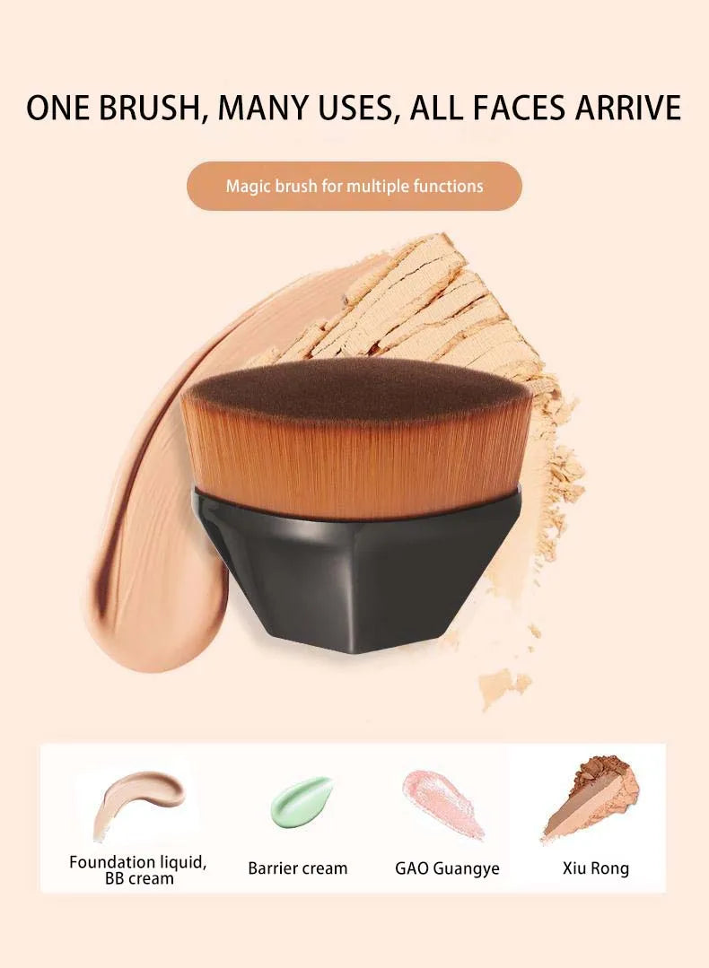 Six Corners Kabuki Flawless Foundation Makeup Brush Set