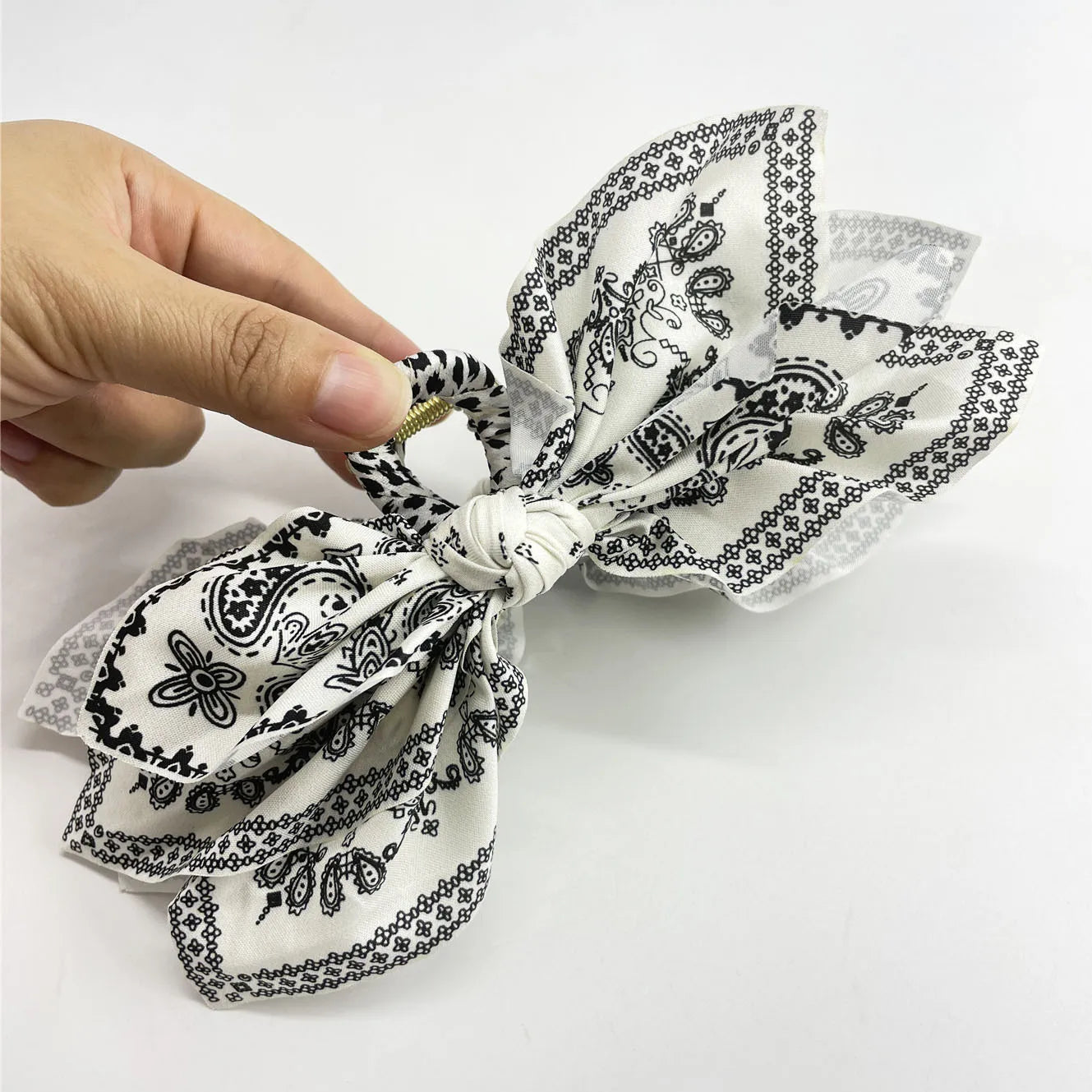 Satin Double-sided Bow Hair Clip for Women with a Held at the Back of the Head New Retro Hairpin Fashionable Style Headdress