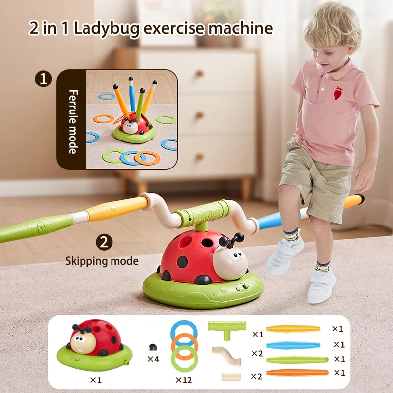 Rocket Launcher Ladybug Jump Game Machine for Kids - 3 Styles Outdoor Toy to Develop Grasping and Movement Skills