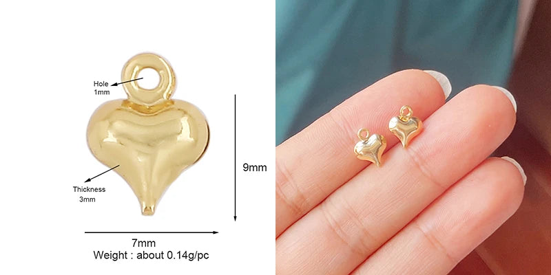 Classics Love Heart Star Zircon Focal Charm Pendant 18K Gold Plated Shell Pearl Jewelry