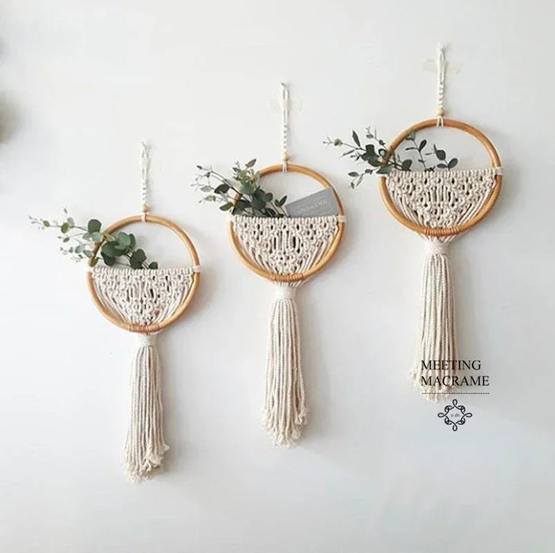 Macrame Wall Hanging Nordic Ins Door Decor Round Tapestry