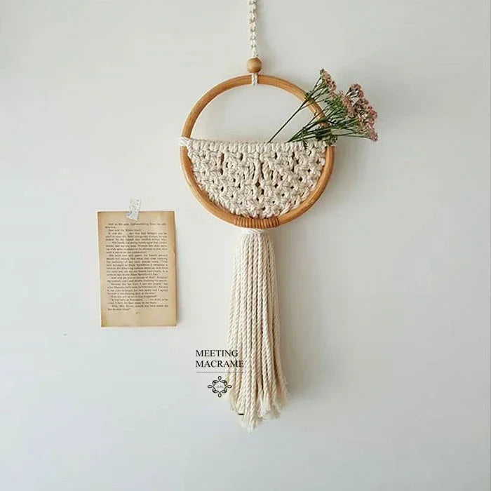 Macrame Wall Hanging Nordic Ins Door Decor Round Tapestry