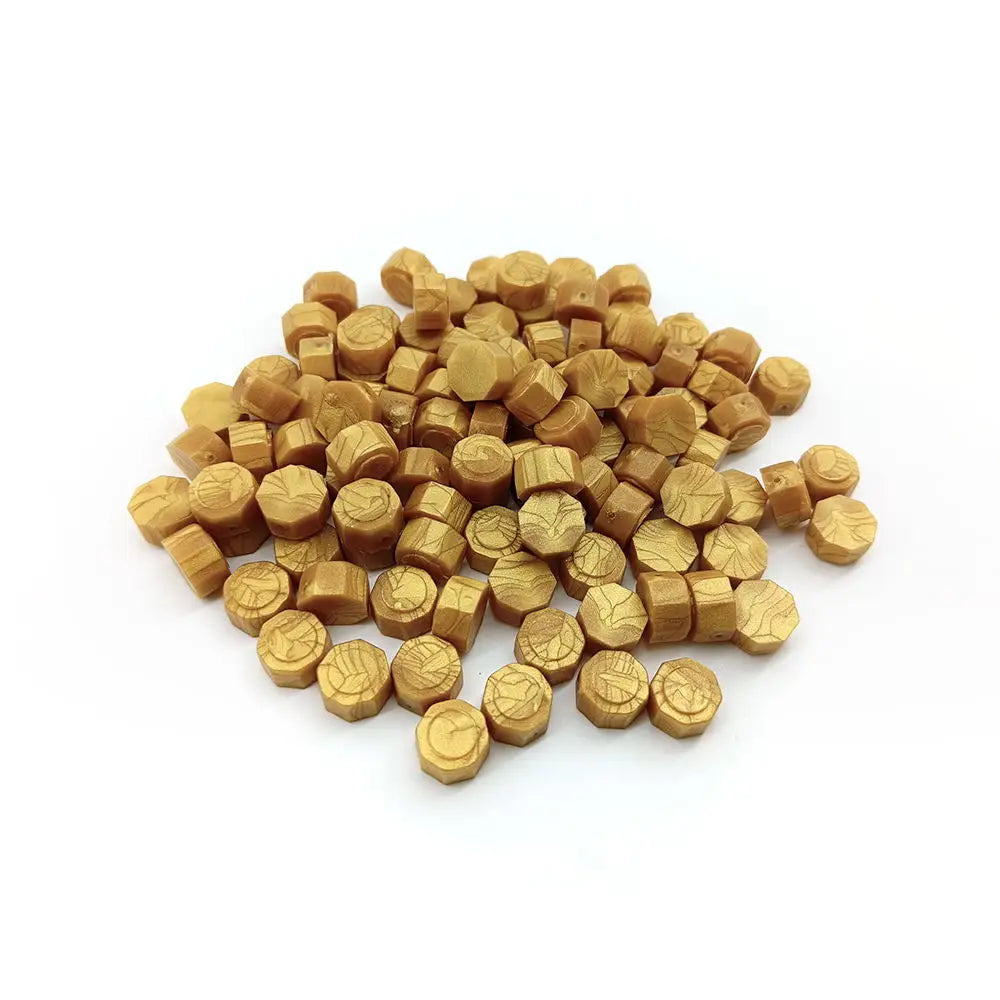 100pcs Colorful Metallic Golden Sealing Wax Beads for DIY Gifts and Invitations