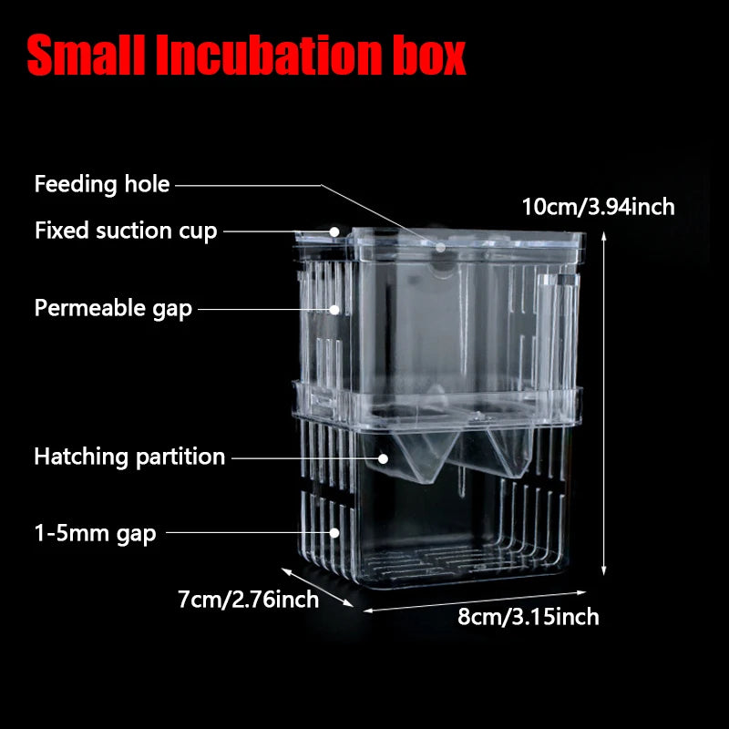 1PC Aquarium Fish Breeder Box Durable Betta Fish Tank Fish Breeding Isolation Box Hatching Incubator Box For Baby Fish Shrimp