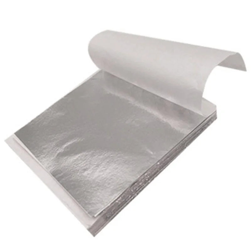 100Pcs Imitation Gold Sliver Copper Foil Paper for DIY Craft