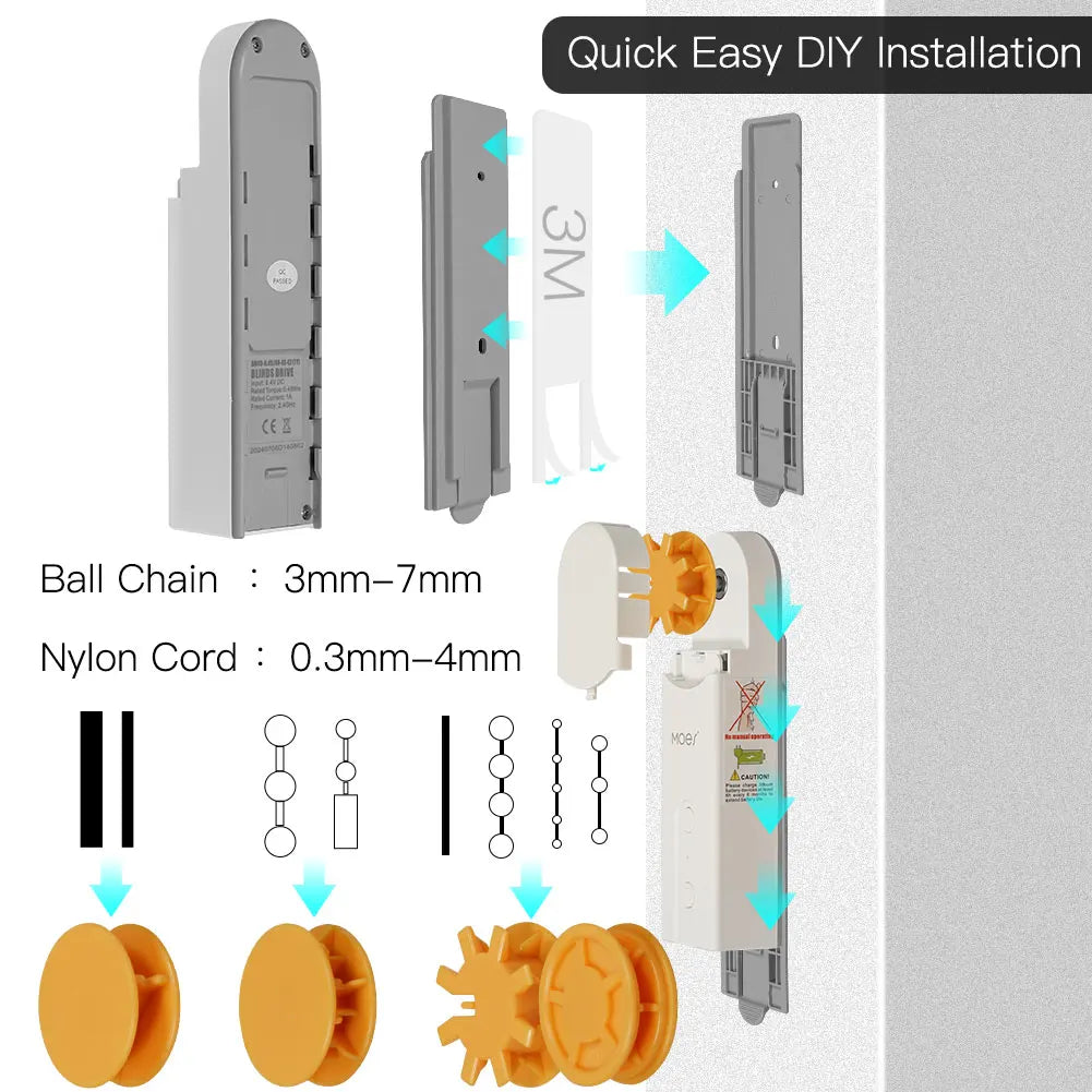 Motor de accionamiento para persianas enrollables motorizadas ZigBee Smart DIY con aplicación Tuya Smart Life, Alexa y Google Home, control por voz