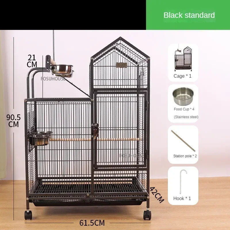 Indoor Starling Canary Pet Fences Outdoor Aesthetic Bird Carrier  Decorative Bird Cages Large Parrot CageSpecial Breeding Cage W