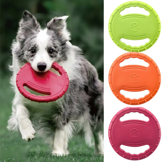 Pet Flying Disc Frisbe Toy Dog Training Pull Ring Bite Resistant Floating Toy Dog Outdoor Sports Interactive Game Frisbee