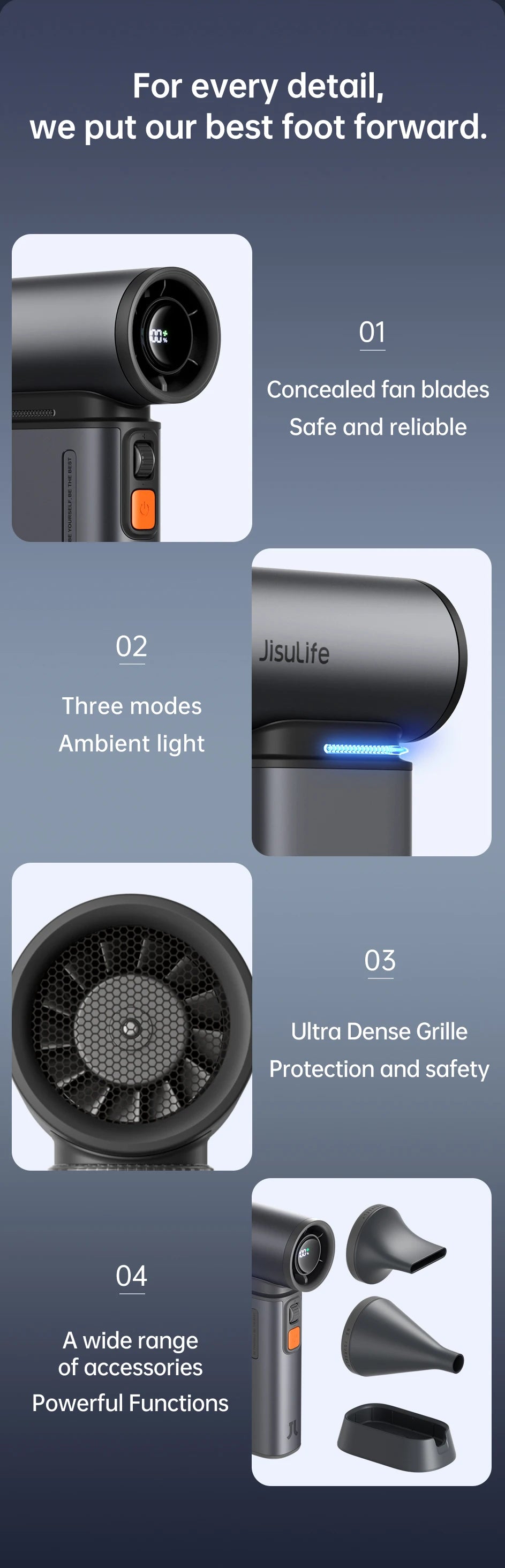 Turbo Handheld Fan – 100-Speed, 9000mAh Battery, LED Display for Outdoor Cooling