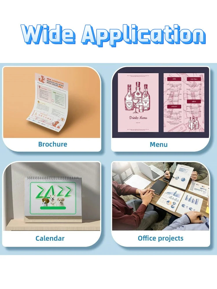 Adhesive Glossy Photo Paper A4 50 Sheets Waterproof Inkjet Printing Paper for DIY Stickers and Custom Labels