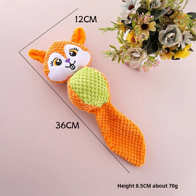 Pet Plush Toy Dog Bites And Sounds Interactive Toys For Indestructible Dogs Corn Velvet Ball Shaped Speaker Cute Animal Shape