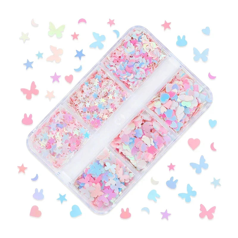 Holographic Glitter English Alphabet Flakes For DIY Resin