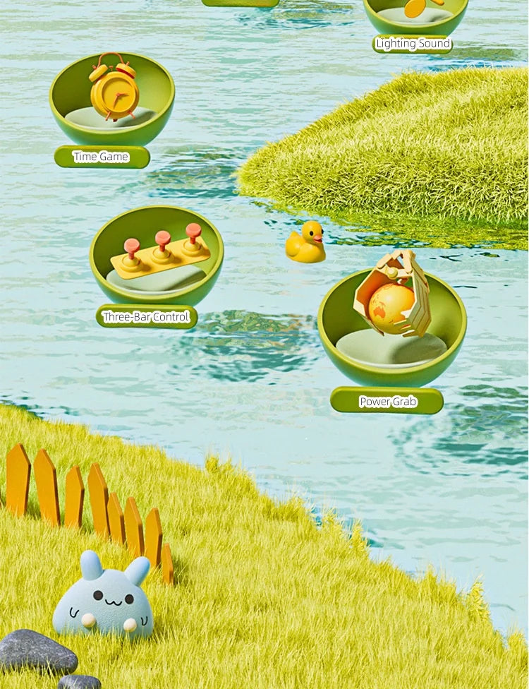 Dinosaur Claw Machine Toy Electronic Arcade Game Mini Vending Machine with Music Adjustable Settings Perfect Birthday Gift for Kids