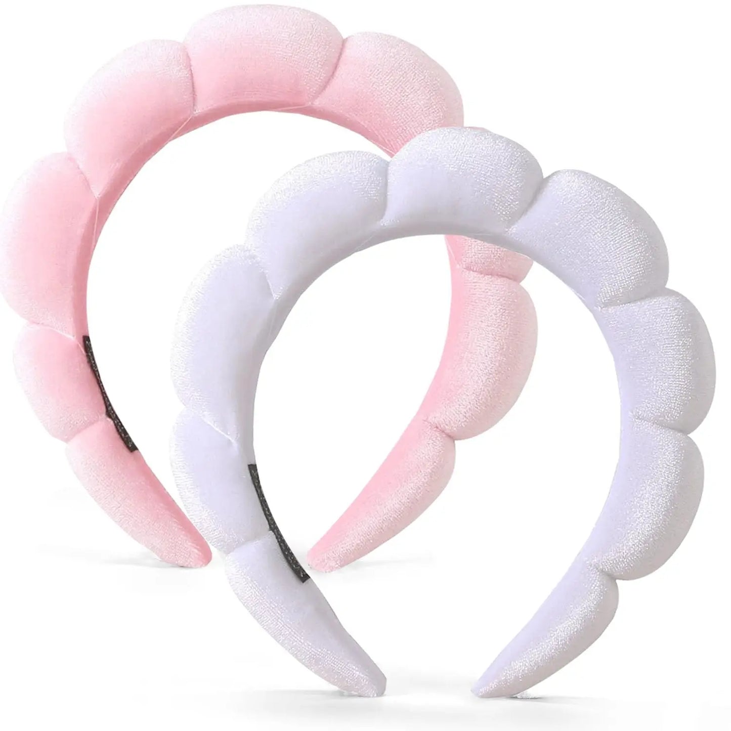 Spa Puffy Headband for Women - Sponge HeadBands for Skincare, Face Washing, Makeup Removal, Shower, Hair Accessories