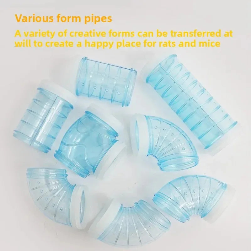 5.5cm Hamster Maze Toy DIY Cage Remodel Tunnel Set U Pipe Sports Accessories Pipeline Tubes for Small Pets Exercise Fun