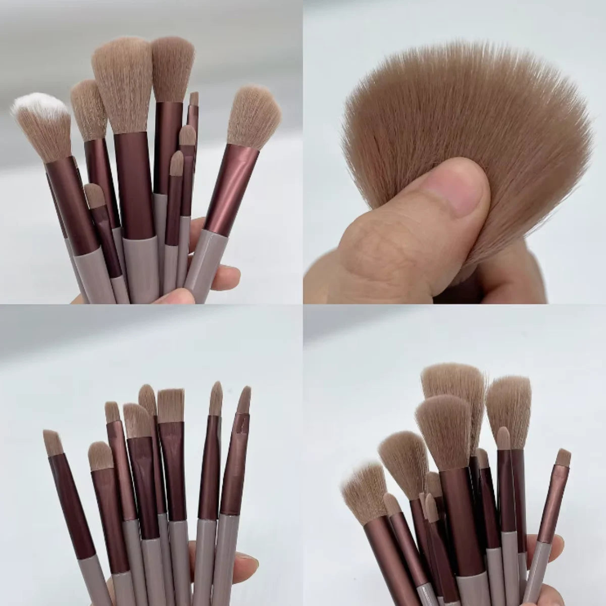 13 PCS LOT Makeup Brushes Set Eye Shadow Foundation Women Cosmetic Brush Eyeshadow Blush Beauty Soft Make Up Tools Bag