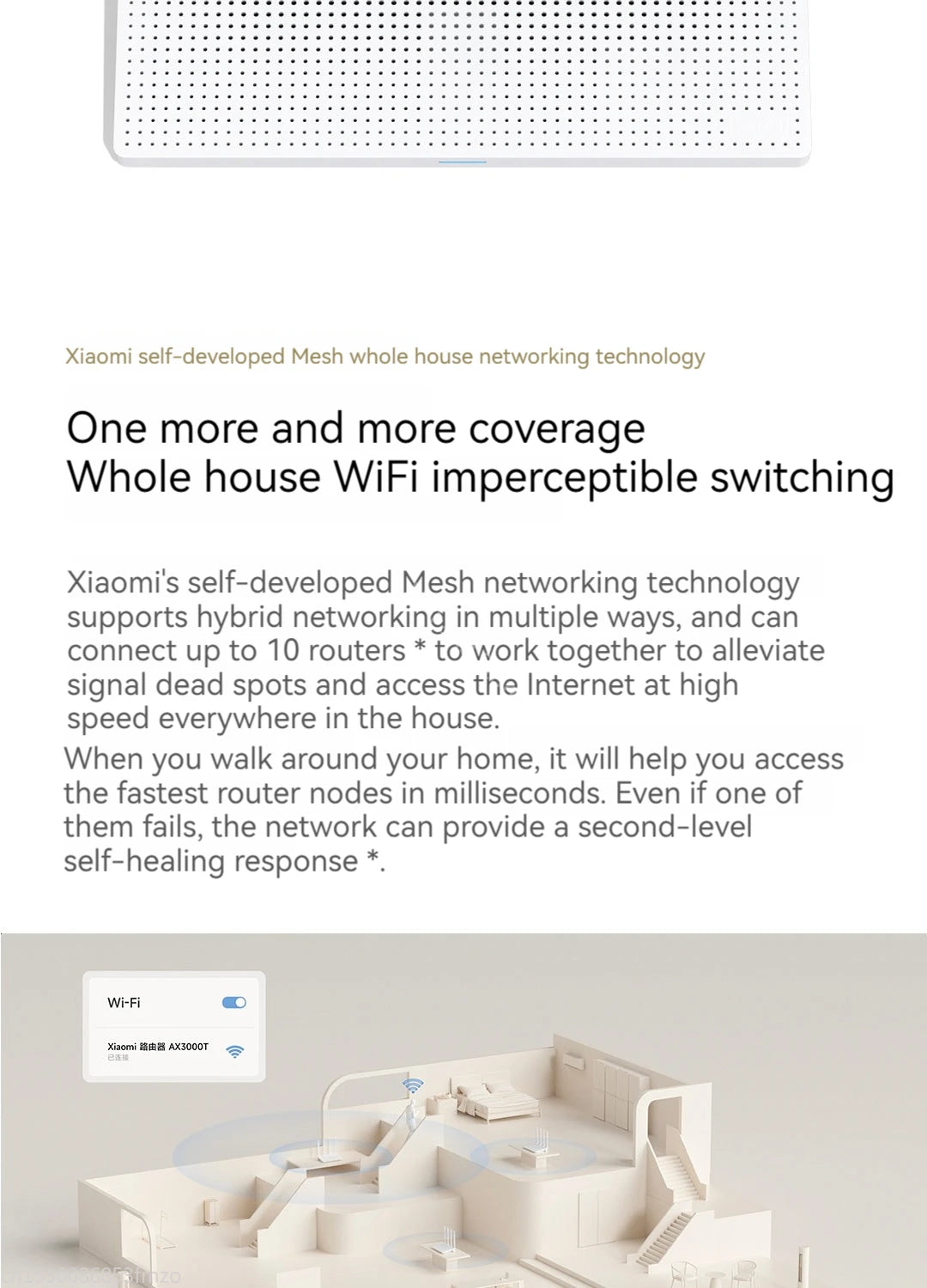 Xiaomi Router AX3000T 2.4G 5G Mesh Technology WiFi 6 Efficient Wall Penetration Children Online Protection WiFi Router Repeater